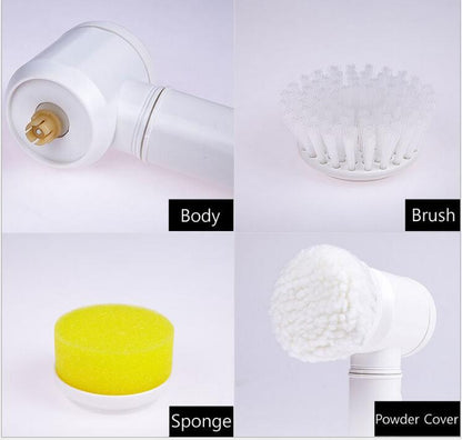 5 in 1 Kitchen Household Handheld Groove Multi-Function Electric Cleaning Brush