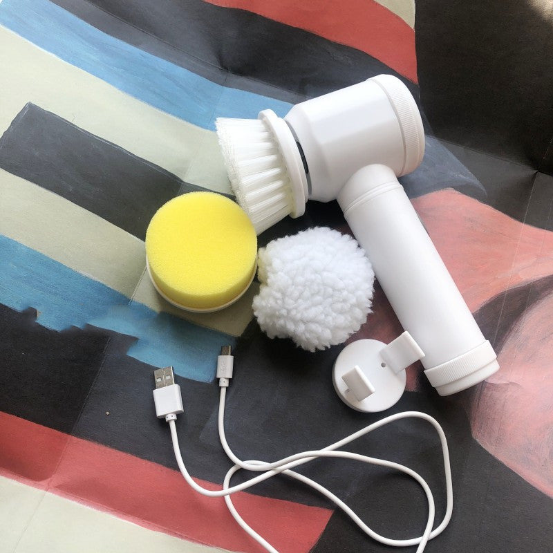 5 in 1 Kitchen Household Handheld Groove Multi-Function Electric Cleaning Brush