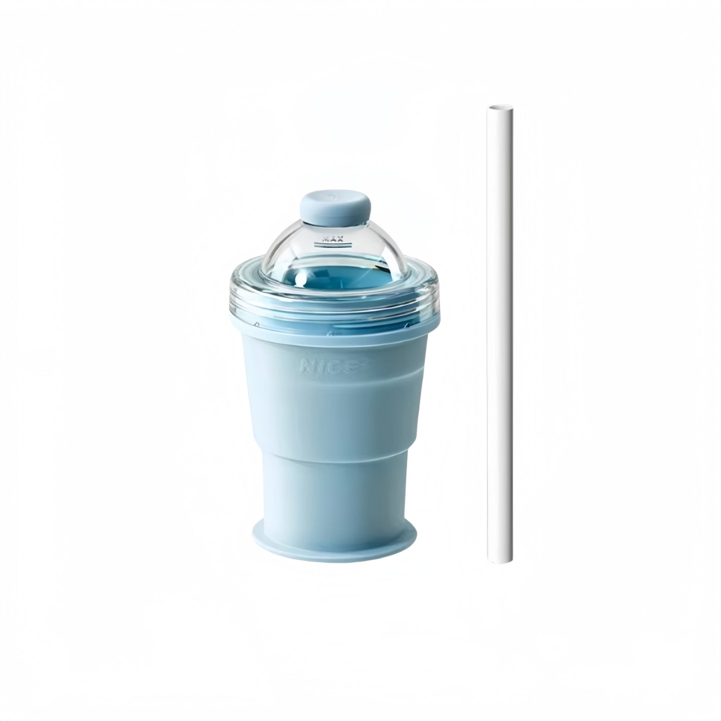 Foldable Ice Ball Cup Ice Mold and Water Bottle 2In1 Silicone Portable Ice Making Cup for Coffee Juice Drinks