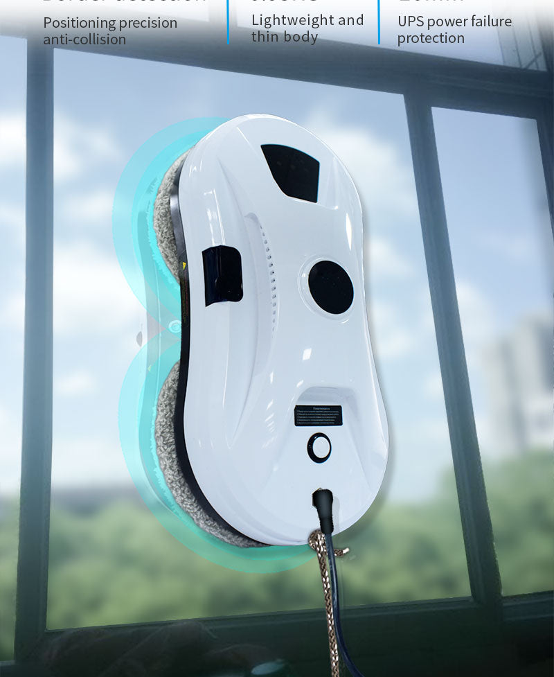 Automated Window Cleaning Robot with Remote Control and Integrated Water Spray for Glass, Tiles, and Doors